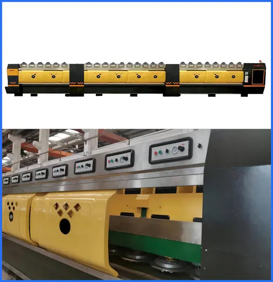Automatic Three-Bridge Stone Line Polishing Machine for Processing Granite Marble Quartz Man-Made Stone, Stone Working Machine for Grinding and Polishing