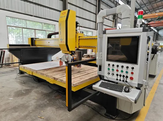 5 (4+1) Axis CNC Bridge Saw with Router Speed of 18000rmp for Stone Marble Granite Quartz Cutting & Milling, Miter Cutting, Countertop Sink Slab Tile Machine