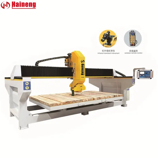 Infrared 3 Axis CNC 350 Mono-Block Stone Slab Bridge Saw Machine Industrial Marble Granite Cutting Machine