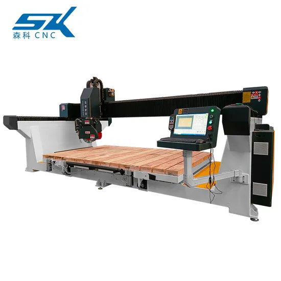 3000*1000mmmm 45 Degree Chamfer Bridge Saw 5 Axis CNC Stone Granite Marble Cutting 3D Stone Engraving Machine for Sale