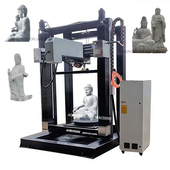 Vertical CNC Router Perfect for Startup Sculpture Studios Marble Buddha CNC Engraving Machine