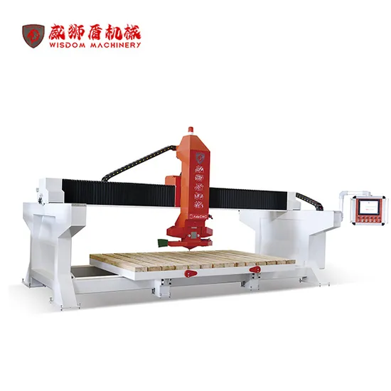 CNC 5 Axis Infrared Bridge Saw Laser Stone Tile Cutter CNC Cutting Machine for Marble, Granite, Quartz Kitchen Countertop Making