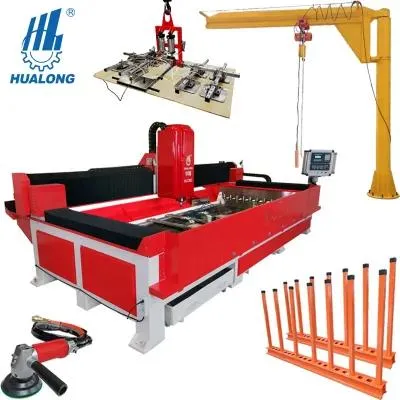 Hualong Machinery 3 Axis CNC Stone Processing Machine Slab Edge Polishing Center CNC Stone Milling Machine Sink Cutter Hlcnc 3319