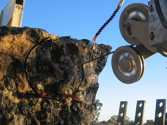 Wisdom CNC Granite Marble Cutting Rock Wire Saw Machine for Stone Quarry Trimming Block Squaring