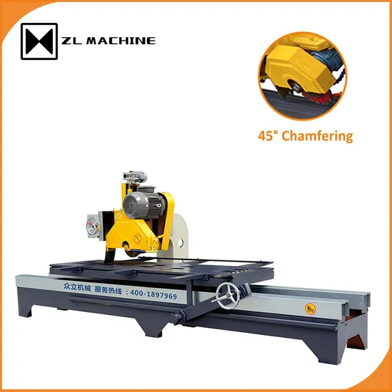 Manual Stone Cutting Machine 45 Degree Tilting Hand Processing Stone Cutter for Granite Marble Edge Chamfering