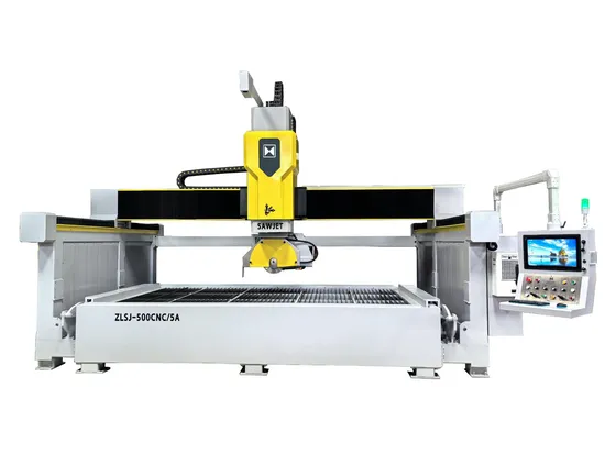 5 Axis Stone CNC Sawjet Machine for Ceramic, Sintered Stone, Porcelain