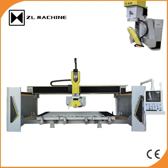 Industrial 5 Axis CNC Bridge Saw with Vacuum Suction Lifter and Camera