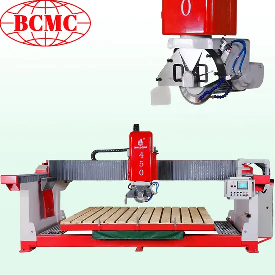 2025 Bcmc Hualong Machinery 4 Axis CNC Stone Bridge Saw Cutting Machine with PLC Control System for Marble and Granite Stone
