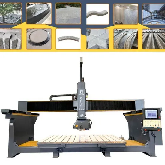 5 Axis Stone Slab Cutter for Marble Granite, Bridge Saw Machine Support 2D/3D File