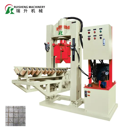 Automatic Stone Splitting Machine 10*10cm Cubes Splitting Cutting Machinery Pressure 50t