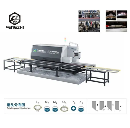 High-Precision Horizontal Rock Slabs Stone Bevel Cutter and Chamfering Machine with 6 Motors