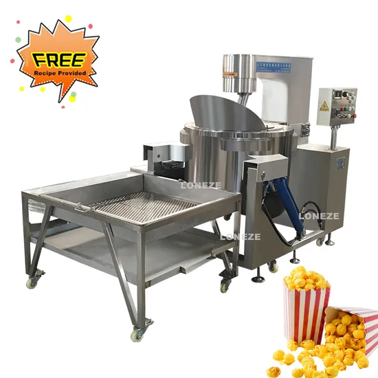 High Production Factory Price Automatic Industrial American Type Gourmet Flavored Caramel Mushroom Popcorn Machine