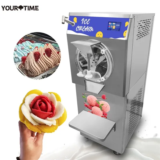 100L/H Fast Cooling Icecream Making Acai Machine CE/ETL Horizontal Wipped Cream Machine/Gelato Batch Freezer/Italian Water Ice Freezer