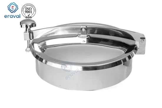 Sanitary Food Grade Round Outward Non Pressure Round Tank Manway Manhole Cover with Silicone Gasket