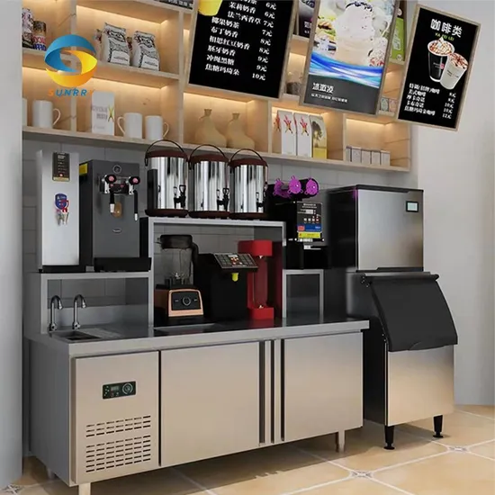 Bubble Tea Working Station Juice Bar Counter Shop Smoothie Bar Juice Kiosk