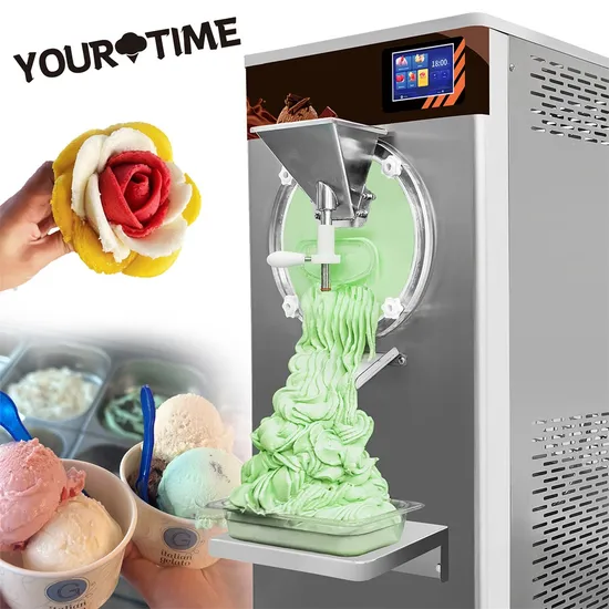 48L/H Batch Freezer Ice Cream Macker Italian Gelato Hard Ice Cream Making Machine