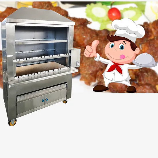 Automatic Rotisserie Lamb Chicken Rotating Charcoal Oven Kebab Meat Barbecue Grilling Machine