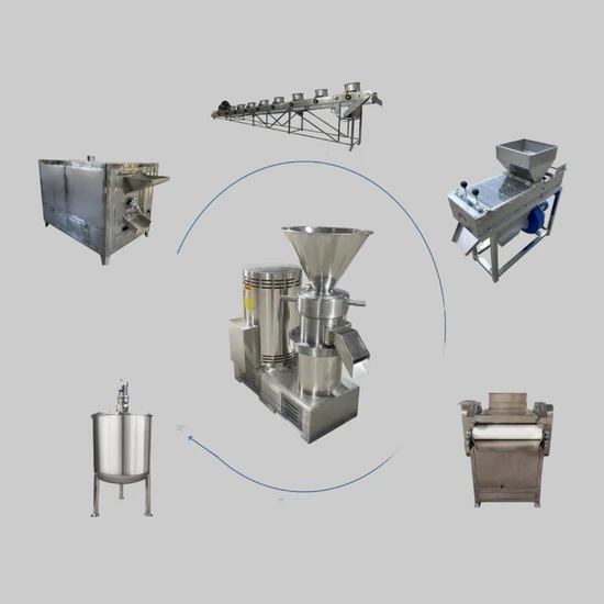 Peanut Cashew Cocoa Sesame Almond Hazelnut Butter Paste Sauce Grinding Making Machine