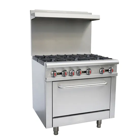 New 6 Gas Burners Commercial Economy Cooking Gas Range
