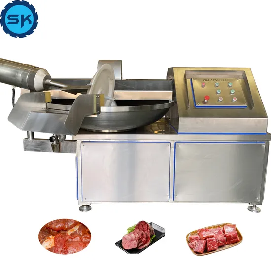 Beef /Pork /Lamb /Chicken/ Seafood Frozen Meat Food Bowl Cutter Sausage Processing Cut Mixer Grinder Cutting Chopping Machine
