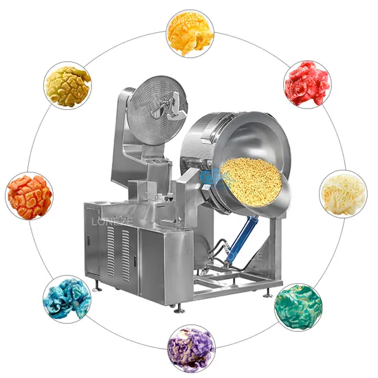 Factory Price Sweet Caramel Commercial Electric Seasoning Ball Shape Popcorn Machine Mixer Plant for Cycle