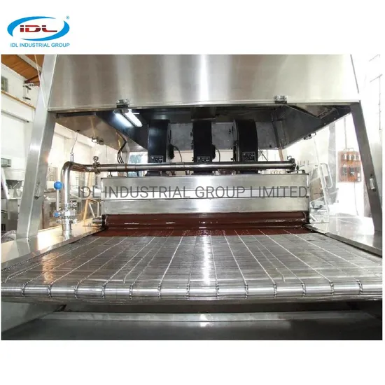 600mm Width Belt Chocolate Coating Machine Chocolate Enrobing Machine