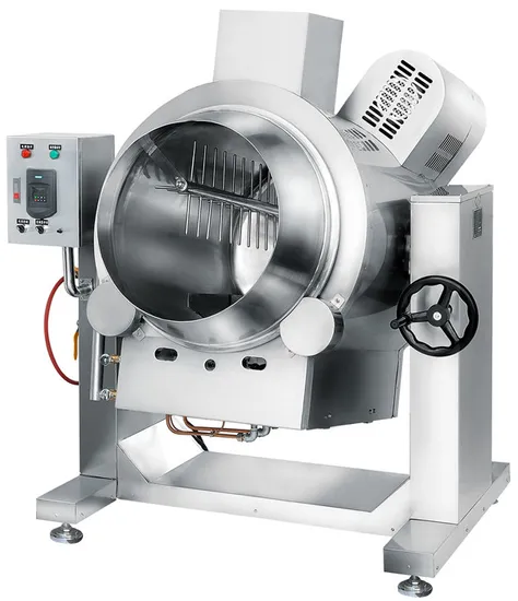 Automatic Rotating Wok Gas Robot Cooking Machine Fried Rice Noodle Nut Mixer Pot Central Kitchen Equipment
