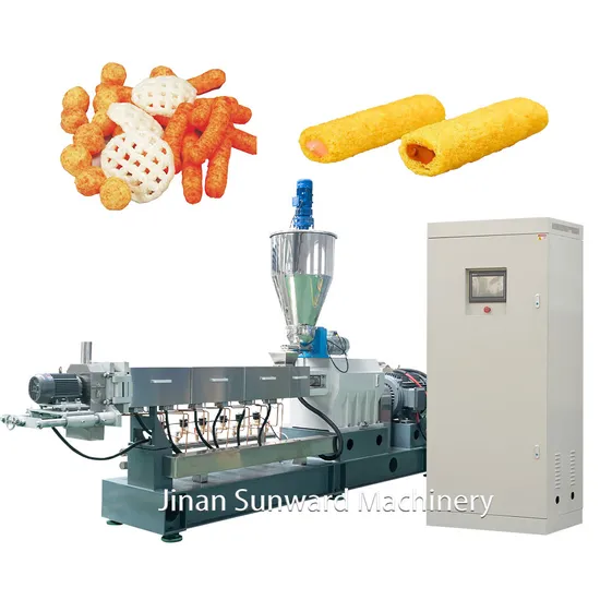 Puffed Corn Core Filing Snack Extruder Production Line Rice Snack Making Machine