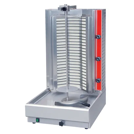 Electric Kebab Grill Machine 2/3/4/5/6 Burner Commercial Restaurant Equipment Electric Gas Turkey Making Equipment Price Rotisserie Machine, Shawarma Machine