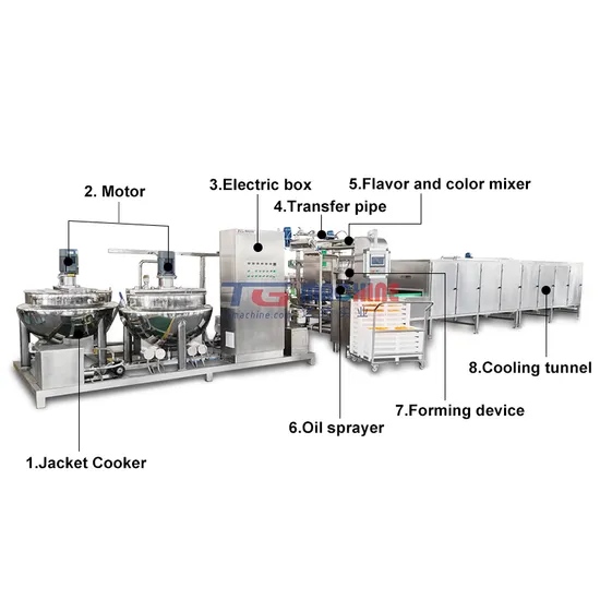 PLC Control Gummy Bear Candy Dispenser Candy Sweets Production Line