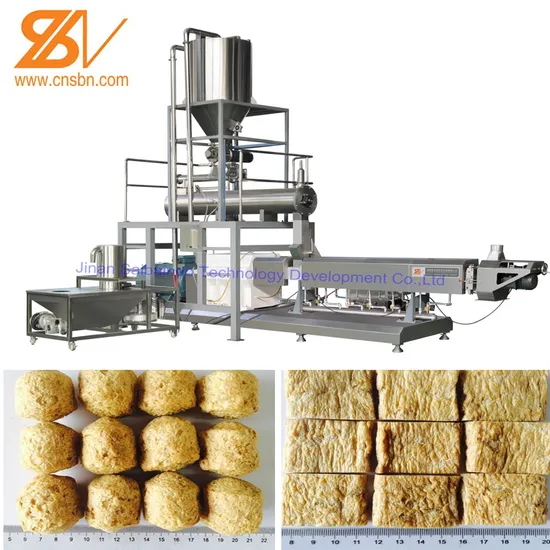 Textured Vegetable Meat Soya Protein Chunks Food Making Machine Processing Production Line