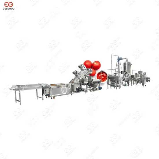 Small Industry Electric Crushed Tomato Puree Production Line Plant Tomato Source Processing Machines