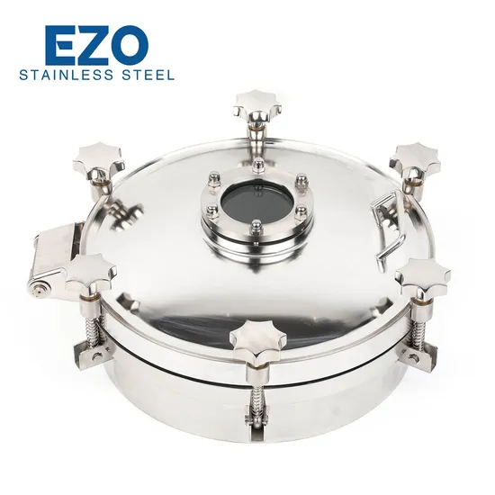 Sanitary Stainless Steel Food Grade Outward Pressure Top Manway with Ss Handwheel