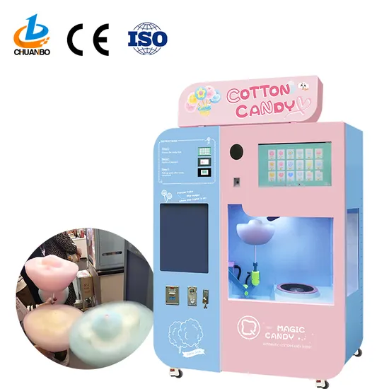 New Professional Full Automatic Commercial Cotton Candy Vending Machines for Retail Items