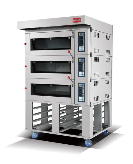 Commercial Stainless Steel 3-Layer 9-Tray Baking Machine Food Machinery Food Bakery Kitchen Equipment for Pizza Bread Cake Electric Baking Deck Oven