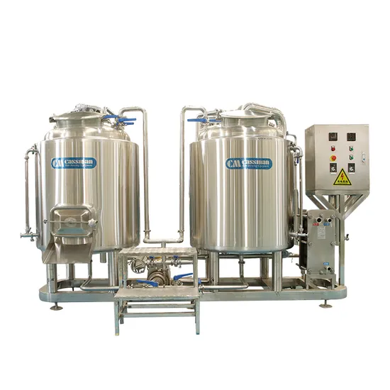 Cassman SUS304 2 Vessels 1000L 10bbl Beer Brewery Equipment for Brewpub Beer Brewing