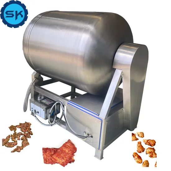 High-Capacity Marinate Cure Pickle Brine Preserve Season Beef Chicken Seafood Sausage Meat Processing Hydraulic Vacuum Meat Tumbler Tumbling Rolling Machine