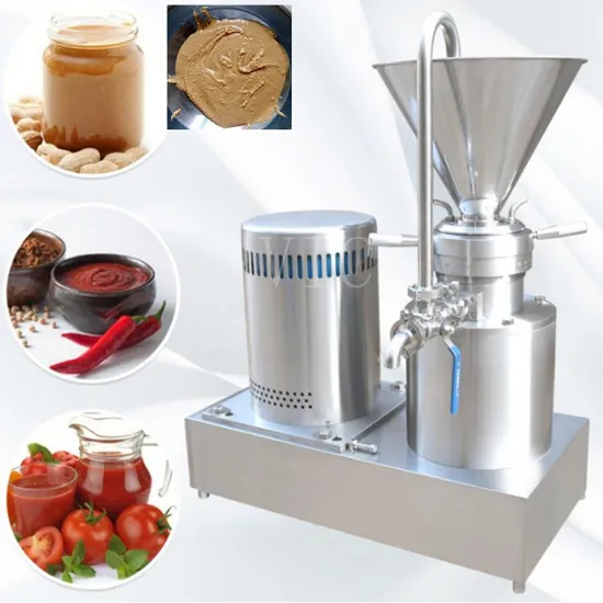Full automtic food processing commercial mini nut sesame cocoa milling grinder production line grains grinding colloid mill soybean peanut butter making machine