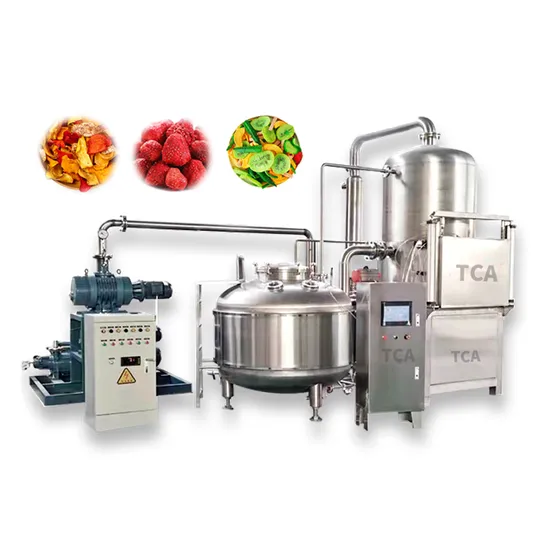 TCA Continuous Dehydration Vegetable Fish Vacuum Frying Machine for Fried Potato Chip Banana Chips