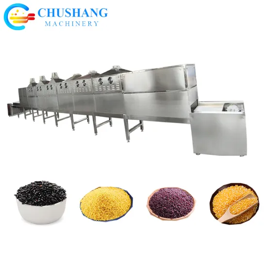 Microwave Cereals Grain Processing Machinery Millet Maize Quinoa Rice Dryer Drying Roasting Ripening Sterilization Machine
