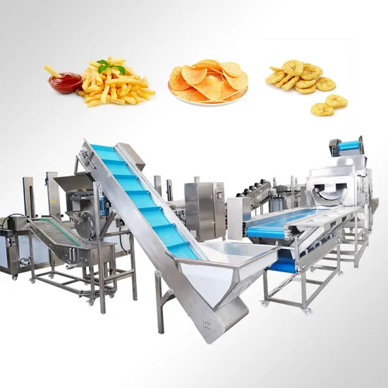 TCA 50-3000kg/H Fully Automatic Potato Chips Frozen French Fries Production Line Making Machine Equipment Trade Price
