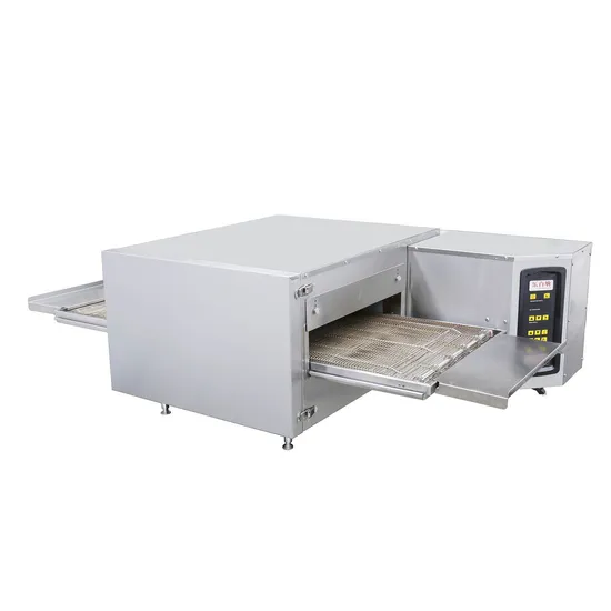 Commercial Bakery Equipment Large Gas Conveyor Pizza Baking Oven with 18" Belt Adjustable Heat and Speed, Digital Control Panel, 3-20 Mins (GPX-18)