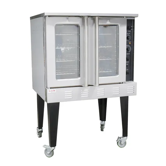 Kitchen Equipment Bakery Machine Commercial Full Size Sigle Deck Gas Convection Bread Baking Oven with 4 Racks ETL Listed for Restaurant, 60 Mins Timer (GCO613)