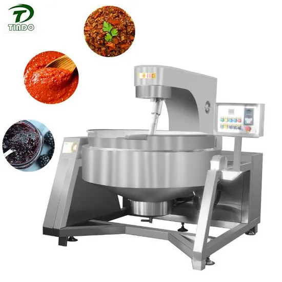 High Efficiency Planetary Stir Tilting LPG Gas Heating Cooking Jacketed Kettle Mixer Equipment