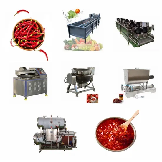 Chili Tomato Sauce Line Automatic Chili Paste Maker Red Chili Sauce Machine