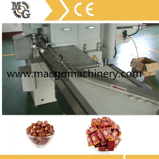 Autoamatic Chocolate Bar Foil Flow Wrap Packaging Machine