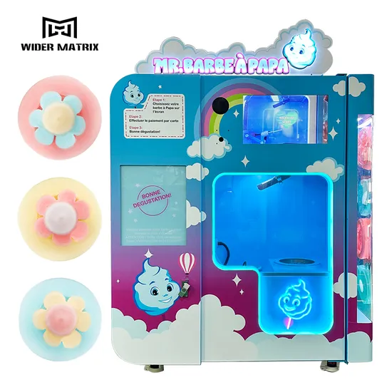 Latest High Quality Sweet Cotton Candy Machine Commercial Automatic Fairy Floss Vending Machine