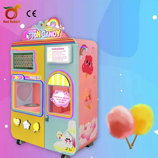 Hot Sale Sweet Marshmallows Excellent Experience Cotton Candy Automatic Vending Machine