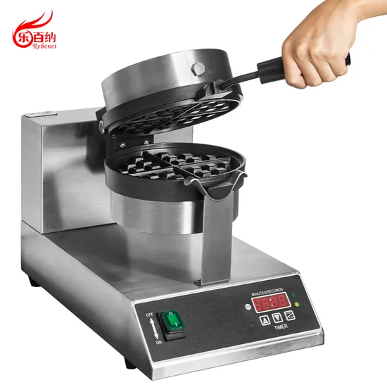 Digital Control Non-Stick 18cm Diameter 3cm Waffle Electric Commercial Waffle Machine Maker (WB-03D)