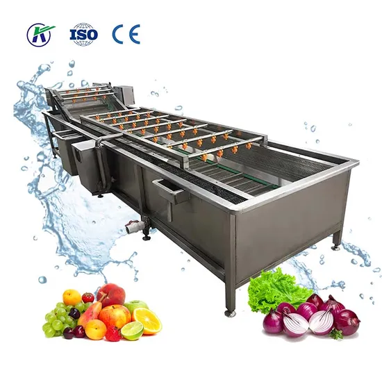High Efficiency Automatic Bubble Cleaning Machine Green Vegetables Fruit Carrots